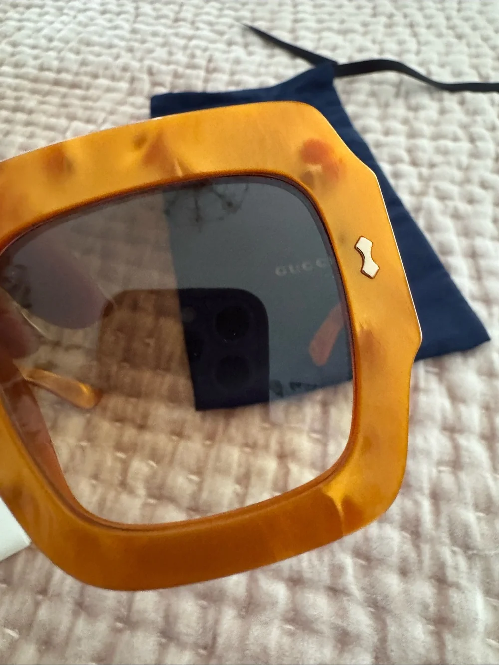 Gucci Amber Square Frame Sunglasses NWOT